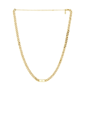 Mazin Jewels Starburst Cuban Link Necklace in Metallic Gold.