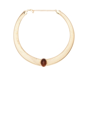 Lovers and Friends Delphine Necklace in Metallic Gold.