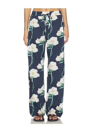 Kenzo Archive Rose Pajama Pant in Navy. Size 34. Also in 36, 38, 40.