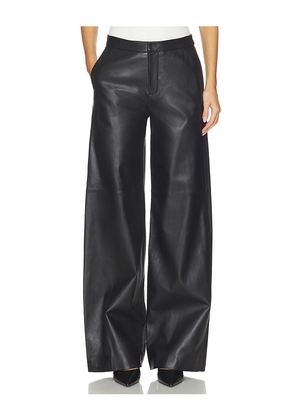 L'AGENCE Livvy Straight Leg Trouser in Black. Size 0. Also in 6.