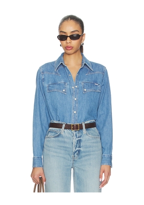 MOTHER The Gallop Exes Top in Blue. Size L. Also in M, S, XL, XS.