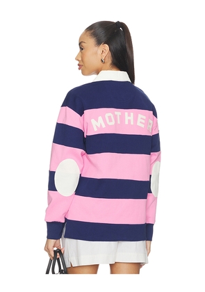 MOTHER The Piece Huddle Top in Pink, Navy. Size M. Also in S, XL.