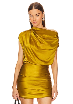 The Sei X Revolve Draped Blouse in Mustard. Size 0. Also in 2.