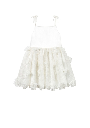 self-portrait Kids Embellished Tulle Dress in White. Size 3/4T. Also in 6/7.