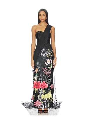 AFEW Rahul Mishra Saree Gown in Black. Size M. Also in S, XS.