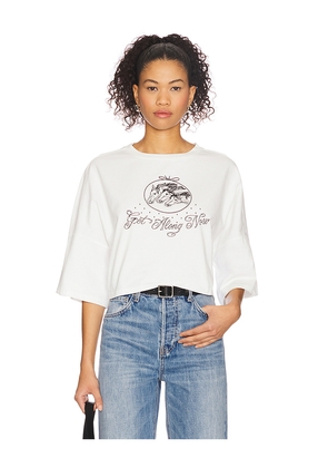 Understated Leather x REVOLVE Get Along Crop Top in White. Size S. Also in M.