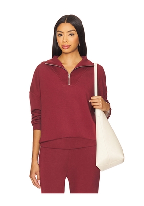 Varley Hawley Half Zip Sweatshirt in Burgundy. Size S. Also in M.