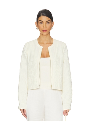 Soia & Kyo Reita Soft Crinkle Light Jacket in Cream. Size L. Also in M, S, XS.