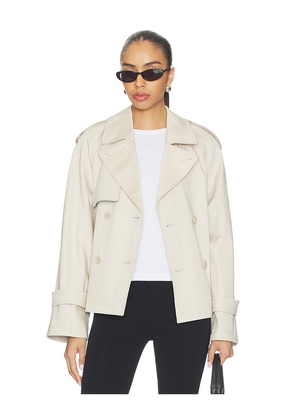 Soia & Kyo Juliette Short Trench Coat in Beige. Size M. Also in S.