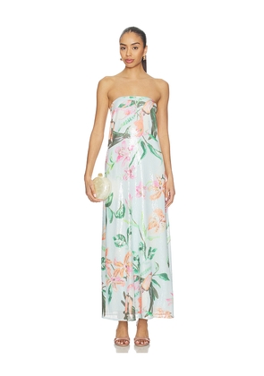 ROAME. Bianca Sequin Gown in Baby Blue. Size L. Also in XL.