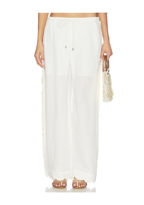 Scarlett Poppies Feyra Trouser in White. Size L. Also in M, S, XS.