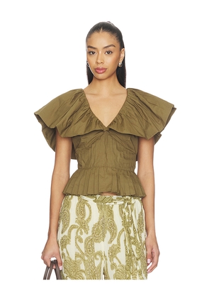 Scarlett Poppies Sagar Top in Olive. Size M. Also in S, XS.