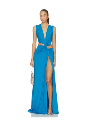 Sid Neigum Triple Loop Knit Dress in Blue. Size L. Also in M, S, XS.