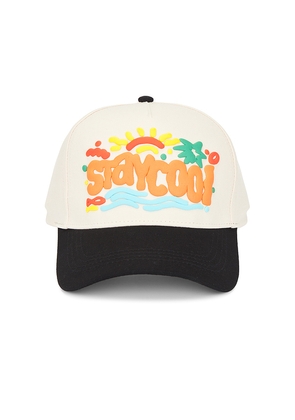Stay Cool Island Trucker Cap in Cream.