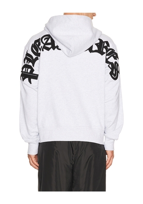 Pleasures Neural Zip Hoodie in Grey. Size L. Also in M, S, XL/1X.