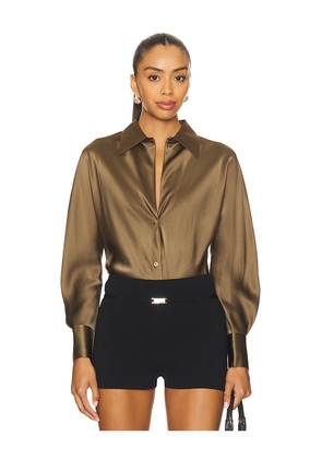 Vince Bias Long Sleeve Blouse in Sage. Size M. Also in XS.