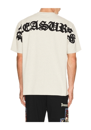 Pleasures Neural Applique Shirt in Cream. Size L. Also in M, S, XL/1X.