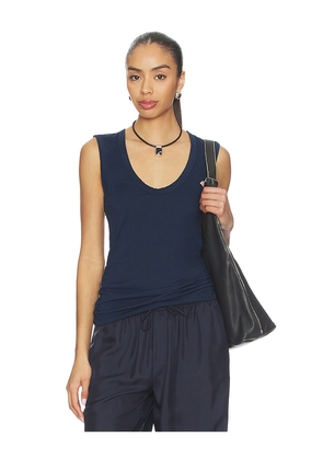 Velvet by Graham & Spencer Estina Scoop Neck Tank Top in Navy. Size L. Also in M, S, XS.