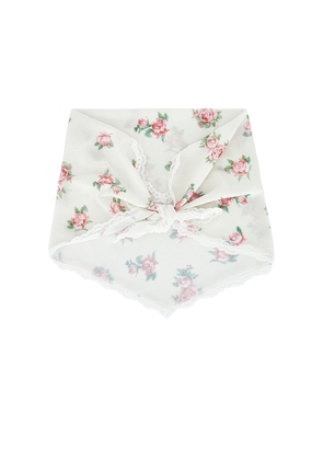 Yuhan Wang Rose Print Scarf in Yellow.