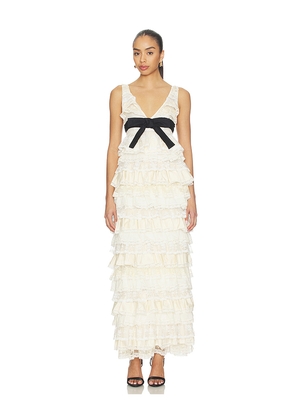 Yuhan Wang Moonlit Waltz Gown in Cream. Size L. Also in M, S.