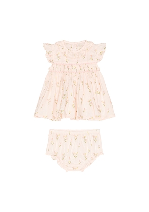 Wild Wawa Smock Flutter Set in Pink. Size 18/24. Also in 2/3, 3/4.