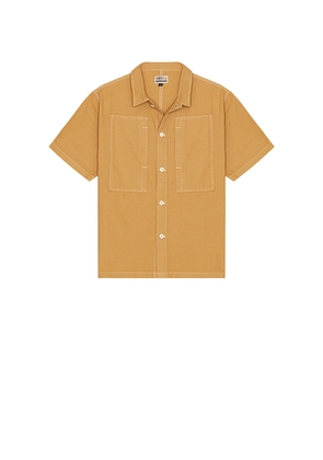 STAN RAY Short Sleeve Painter Shirt in Brown. Size L. Also in M, S, XL/1X.