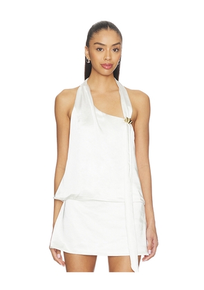 SNDYS Anise Halter Top in White. Size L. Also in M.