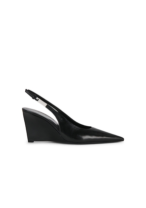 Tory Burch Gigi Slingback Wedge Pump in Black. Size 10. Also in 6.5, 7, 7.5, 8, 8.5, 9, 9.5.