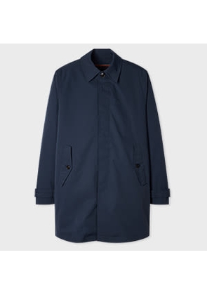 PS Paul Smith Navy Recycled-Polyester Mac with Removable Lining Blue
