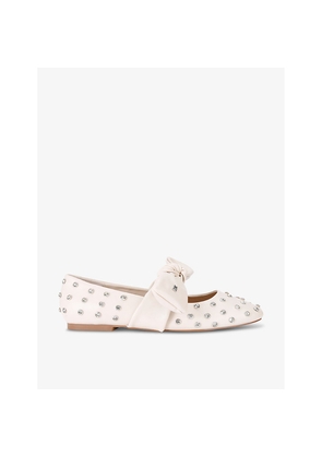 Womens KG Kurt Geiger Master Studded Faux-Leather Ballet Flats