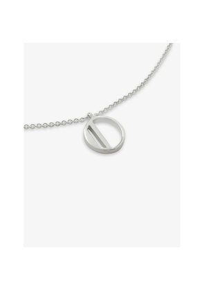 Womens Monica Vinader O Letter-Charm Sterling-Silver Pendant Necklace