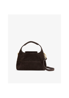 Womens Reiss Octavia Suede Top-Handle Bag