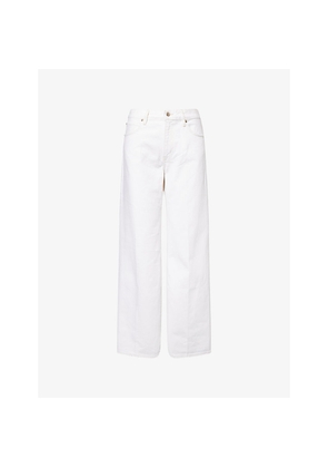 Womens Frame The Stroll Wide-Leg Denim Jeans