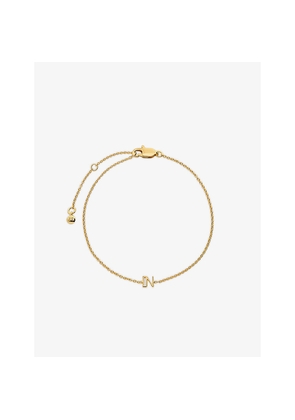 Womens Monica Vinader Initial N 18ct Yellow Gold Vermeil Bracelet
