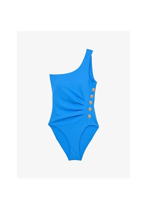 Womens Reiss Palma One-Shoulder Swimsuit