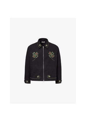 Mens Bode Lucky Draw Embroidered Cotton Jacket