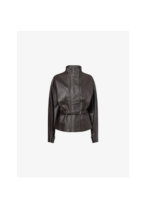 Womens Jacquemus The Ciro Belted Leather Blouson Jacket