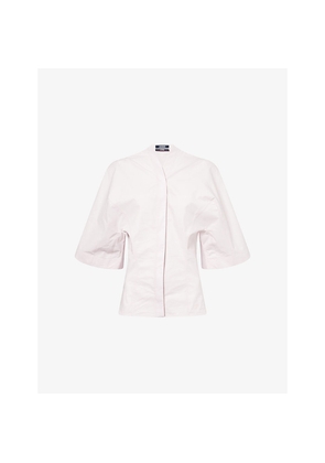 Womens Jacquemus The Moisson Short-Sleeve Cotton Shirt