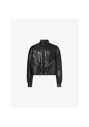 Mens Rick Owens Tour Alice Studded Leather Jacket