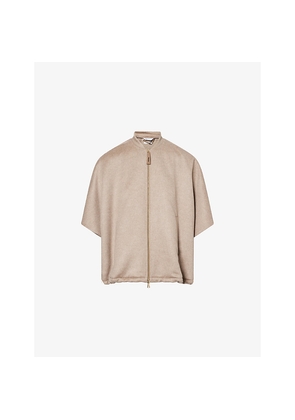 Womens Max Mara Double-Faced Zip-Up Cashmere Cape