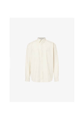Mens The Row Nilo Curved-Hem Cotton-Poplin Shirt
