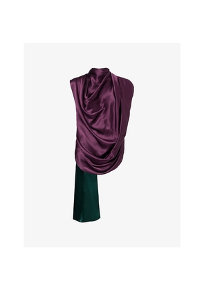 Womens Roksanda Vesper Draped Silk Top