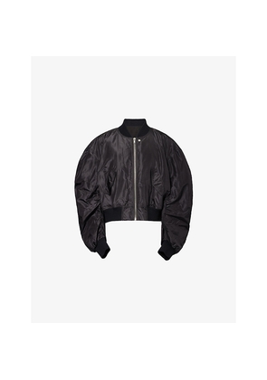 Mens Rick Owens Secchia Flight Silk Bomber Jacket