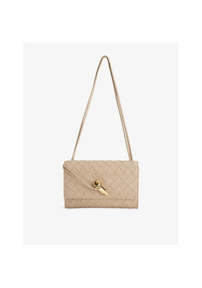 Womens Bottega Veneta Andiamo Leather Wallet-On-Chain