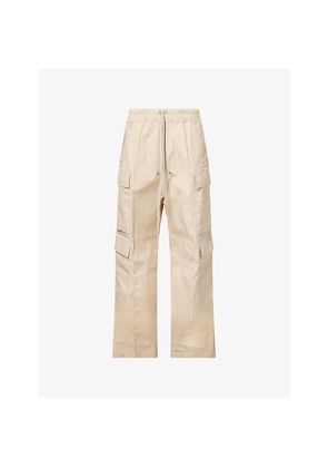 Mens Rick Owens Cargobelas Wide-Leg Cotton-Blend Trousers