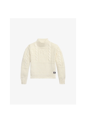 Womens Polo Ralph Lauren Yankees-Intarsia High-Neck Cotton Jumper