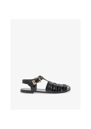 Womens Maje Woven Leather Sandals