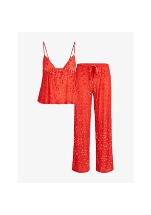 Womens Skims Sheer Velvet Cami and Trousers Set