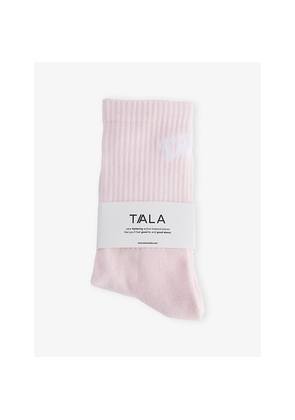 Womens We Are Tala Brand-Intarsia Stretch-Knit Socks