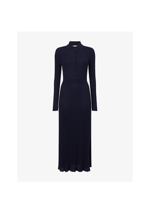 Womens Gabriela Hearst Ardor Ribbed Cashmere-Silk Knitted Midi Dress